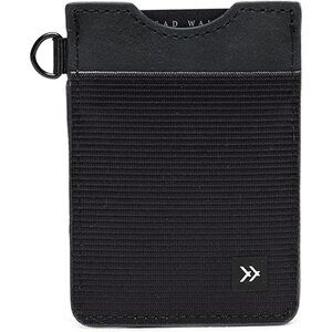 Women's Black Polyester Ultra Slim Minimalist Card Holder Wallet